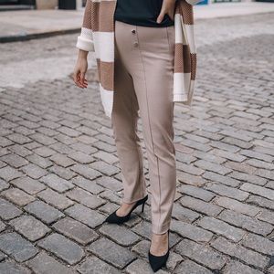 Beige skinny ankle pant